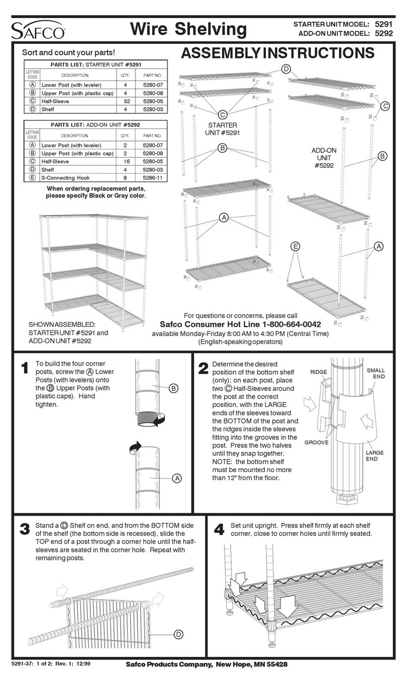 Safco 5291 User manual