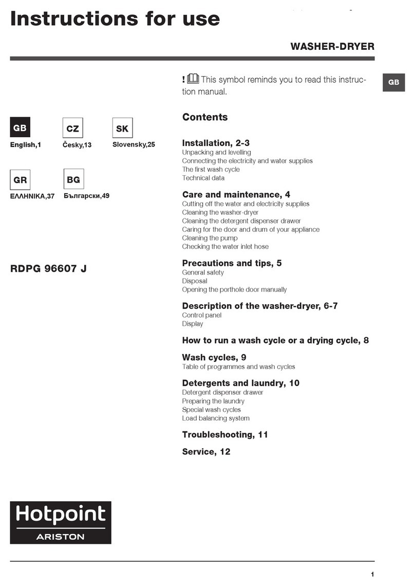 Hotpoint Ariston RDPG 96607 J User manual