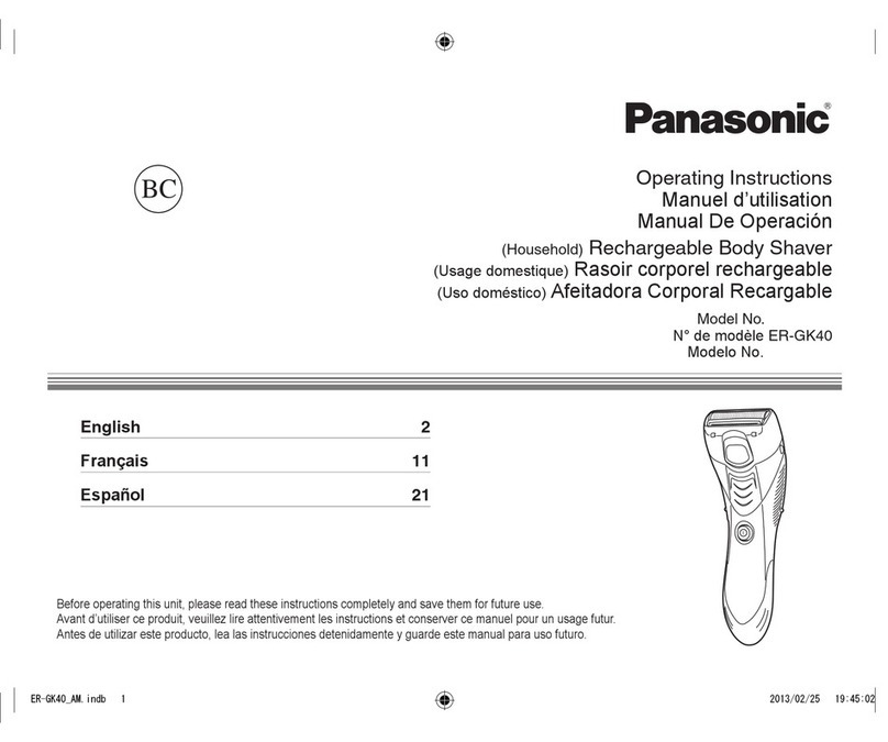Panasonic ER-GK40 operating instructions
