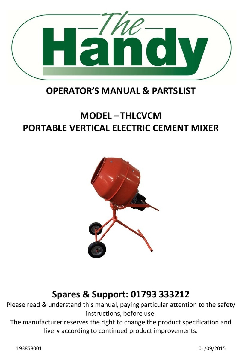 The Handy THLCVCM Operators manual and parts lists