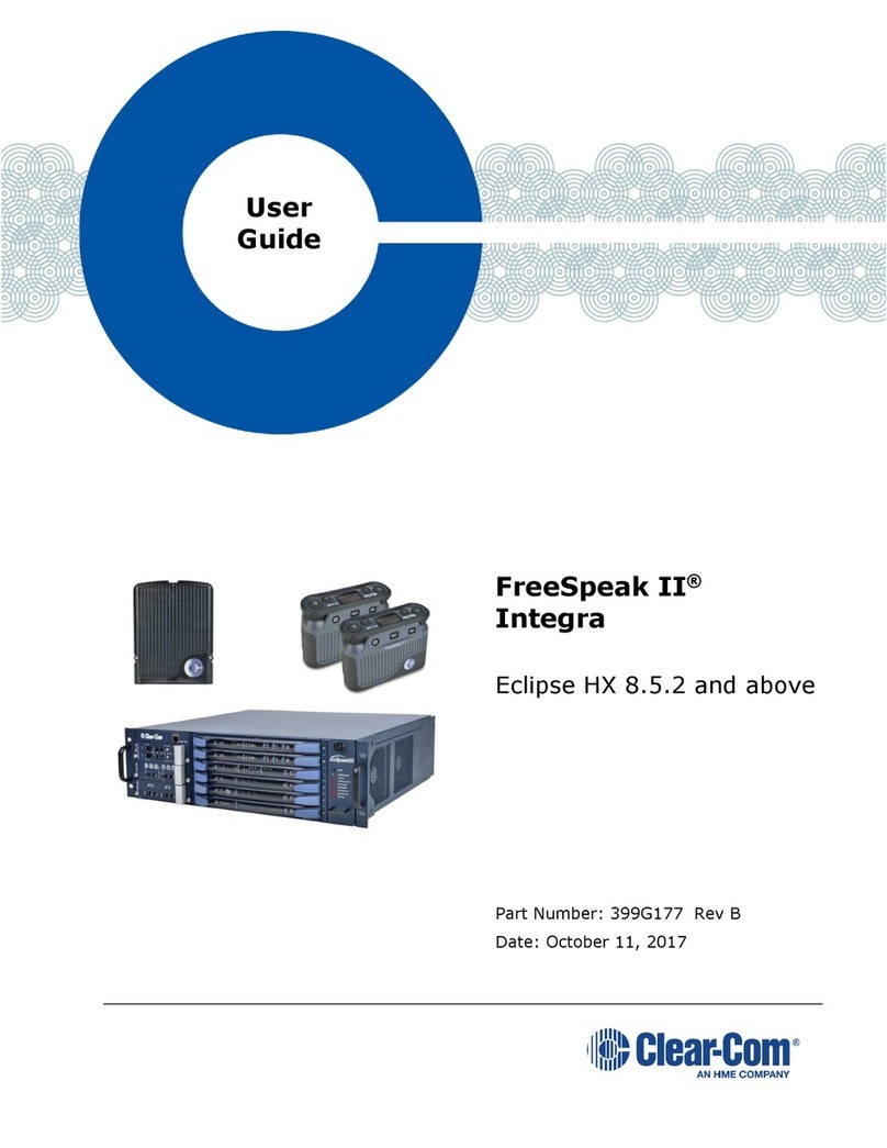 Clear-Com FreeSpeak II Integra User manual