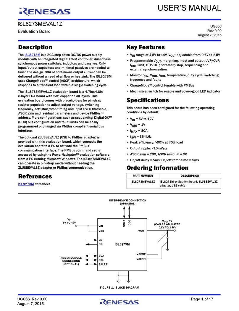 Renesas lSL8273MEVAL1Z User manual