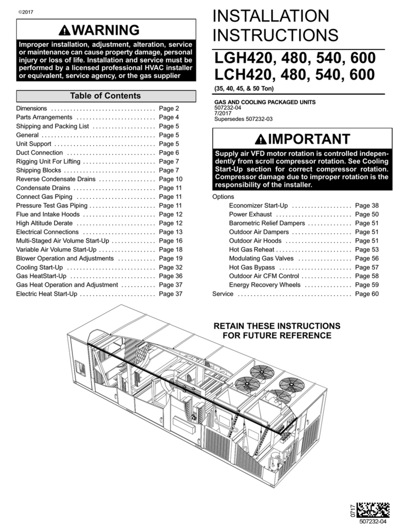 Lennox LGH480 User manual