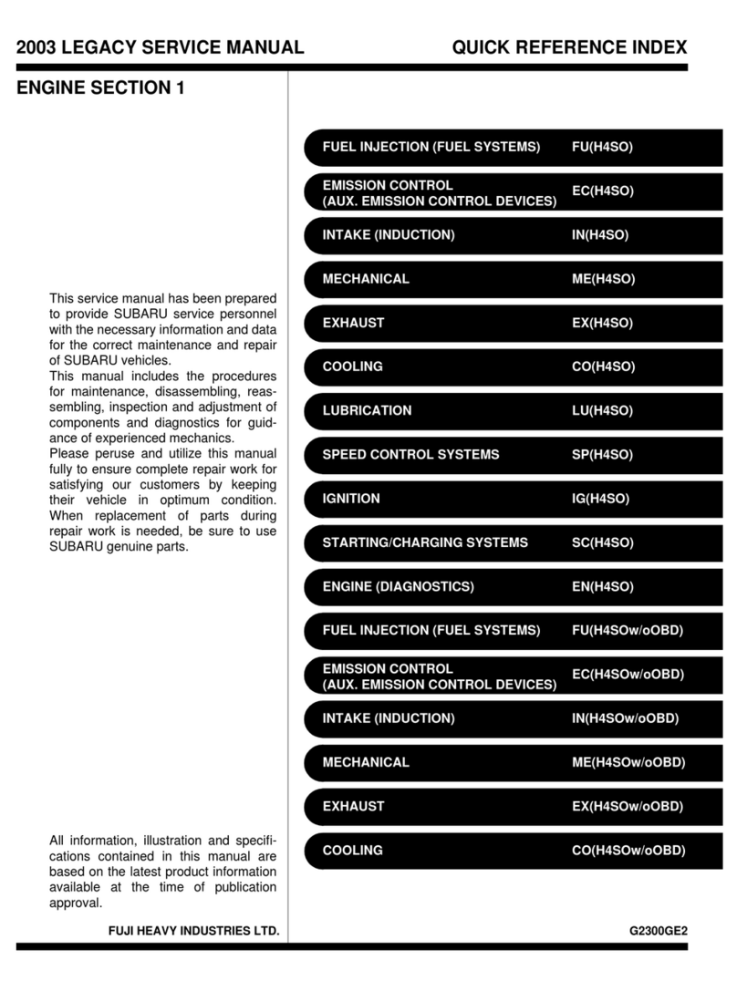 Subaru 2003 Legacy Service manual