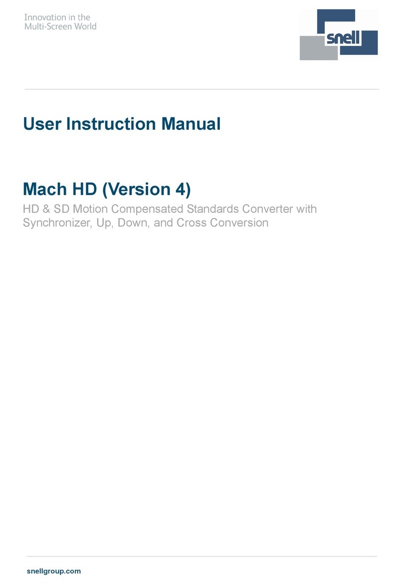 Snell Mach HD Operator's manual Snell Mach HD Operator's manual