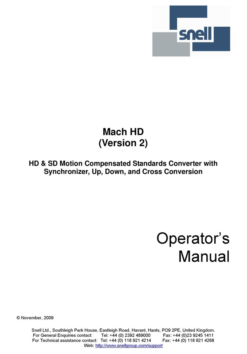 Snell Mach HD Operator's manual