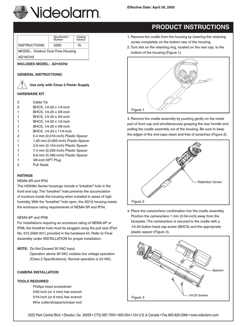Moog Videolarm AD16CH2 Product instructions
