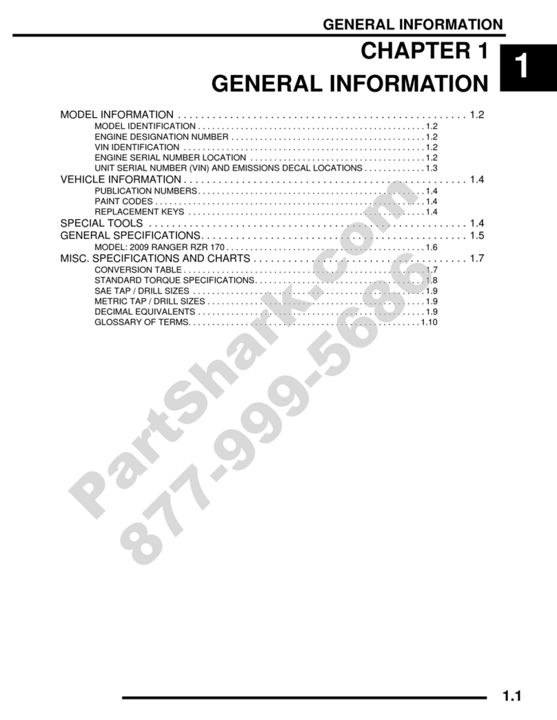 Polaris RZR 170 2009 User manual