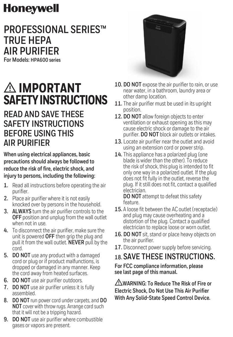 Honeywell HPA600 series Installation instructions