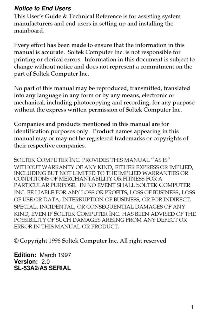 SOLTEK SL-53A2 Use and care manual