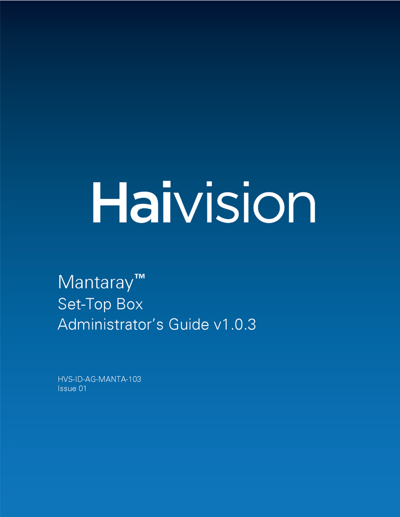Haivision Mantaray Administrator's guide