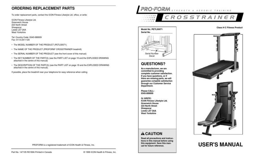 Pro-Form PETL50071 User manual
