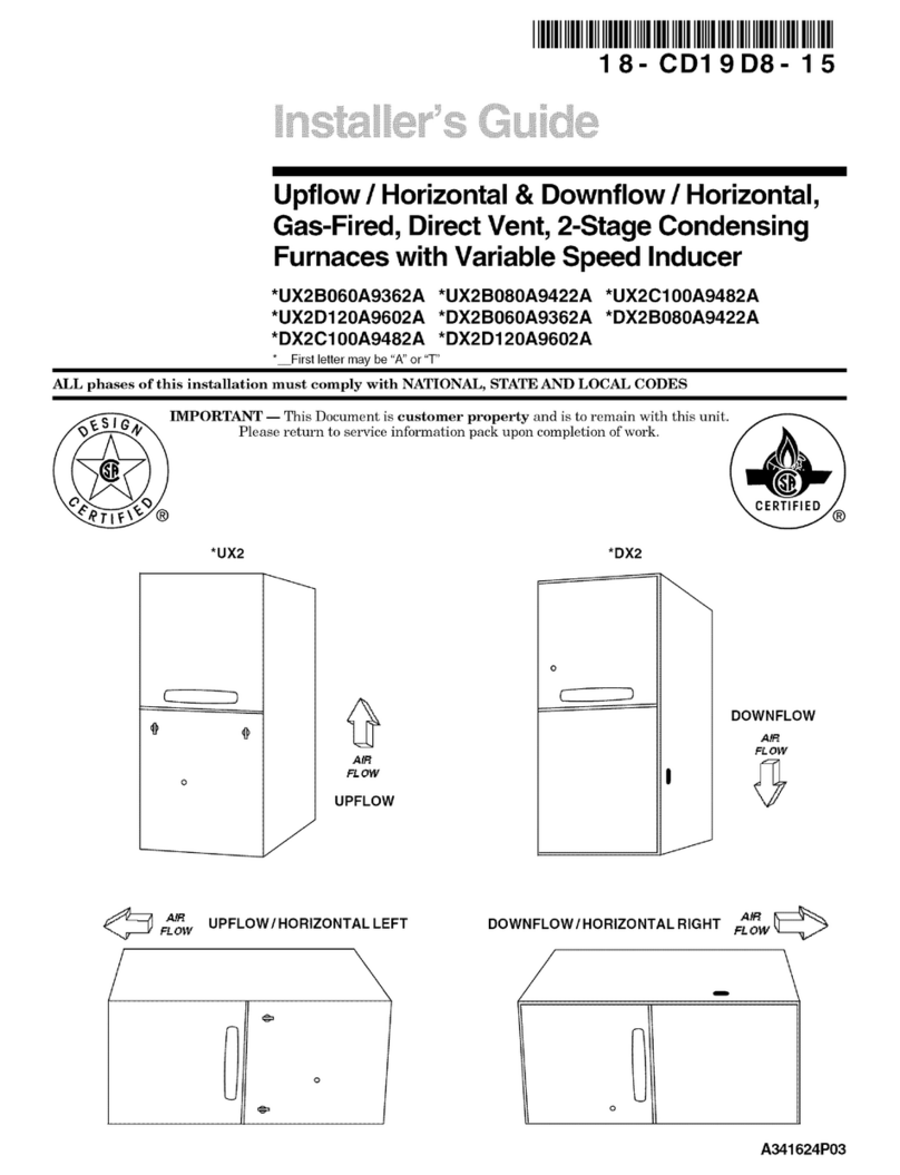 Trane UX2B060A9362A Assembly instructions