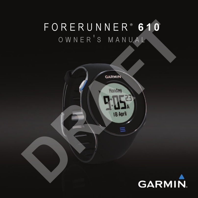 Garmin Forerunner 610 owner's manual