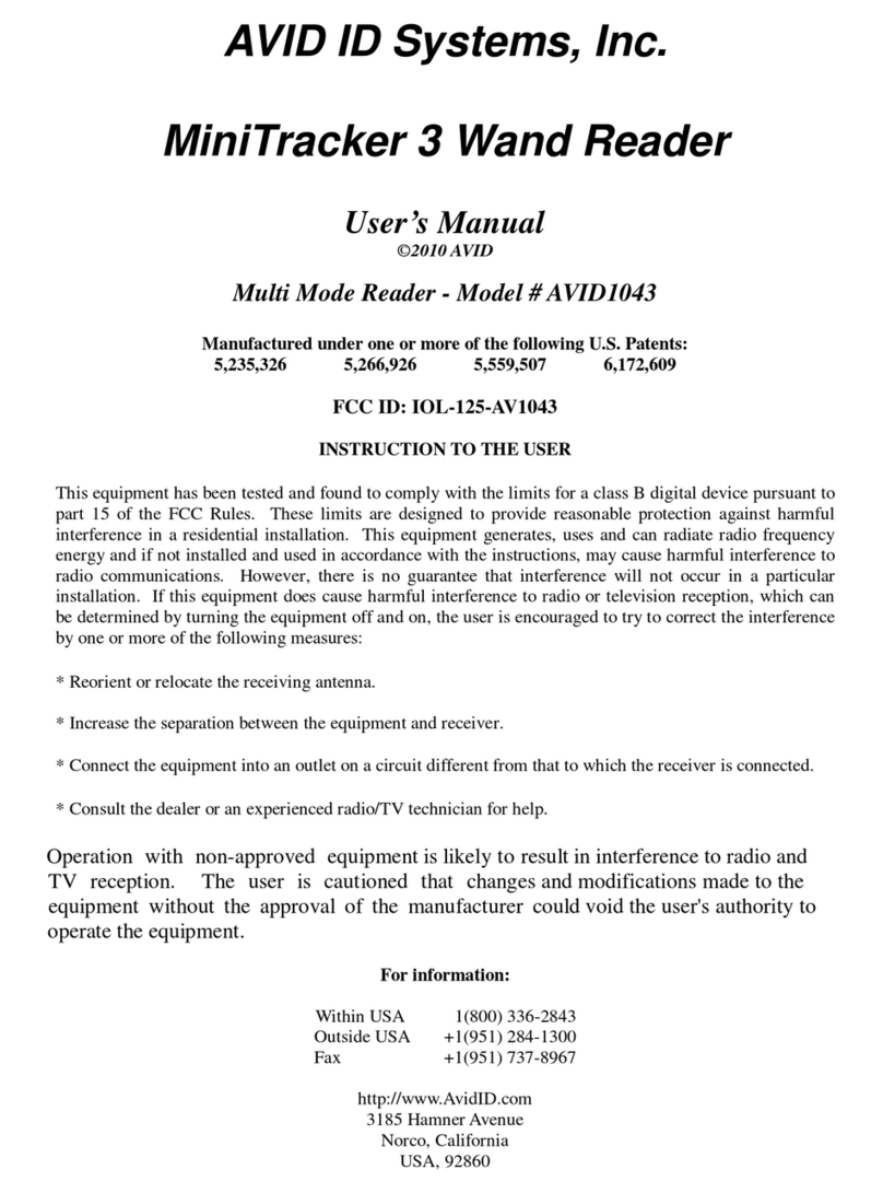 AVID ID AVID1043 user manual