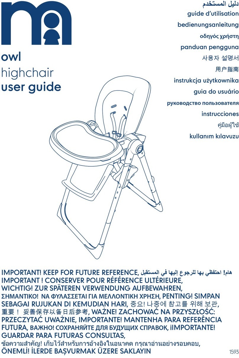 mothercare Owls Highchair user guide