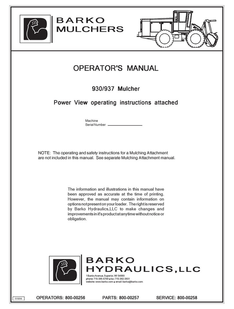 Barko Hydraulics 930 Operator's manual