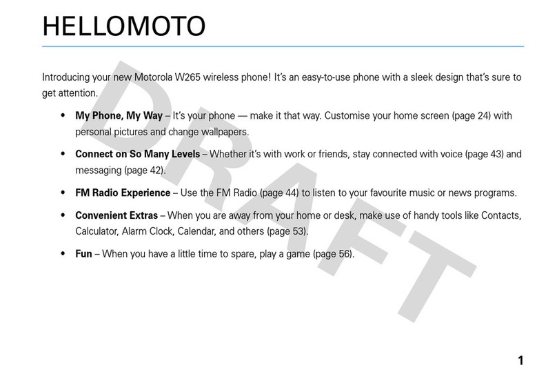 Motorola W265 User manual