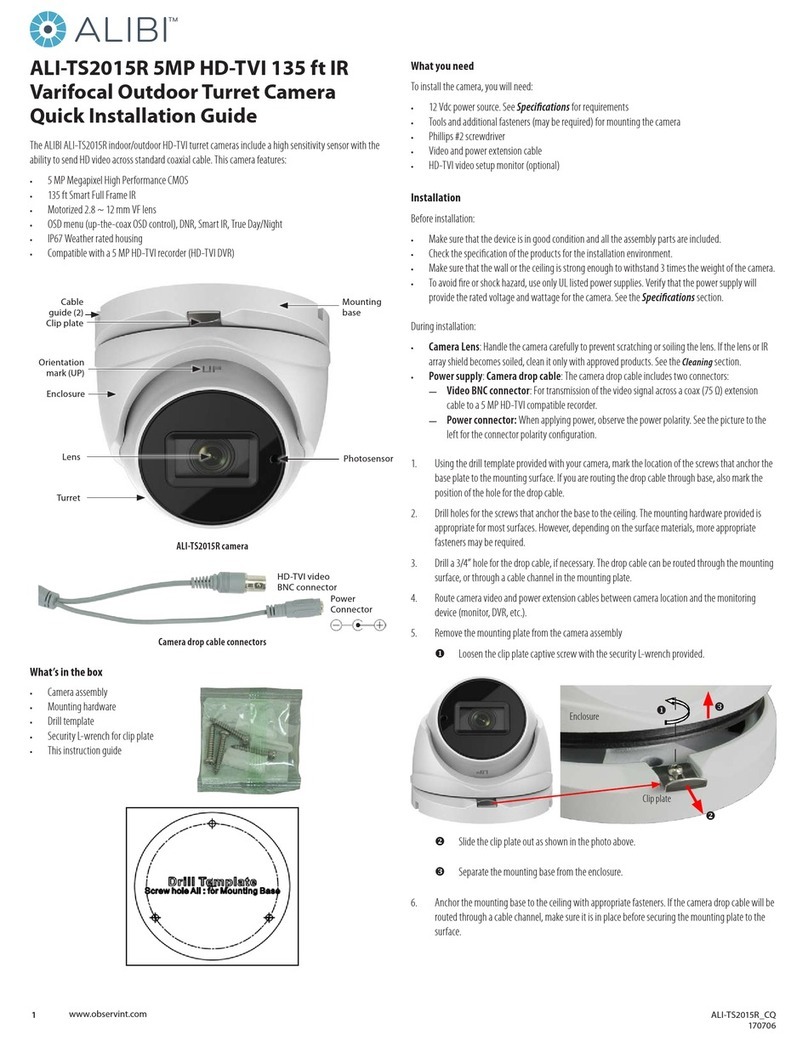 ALIBI ALI-TS2015R Quick installation guide