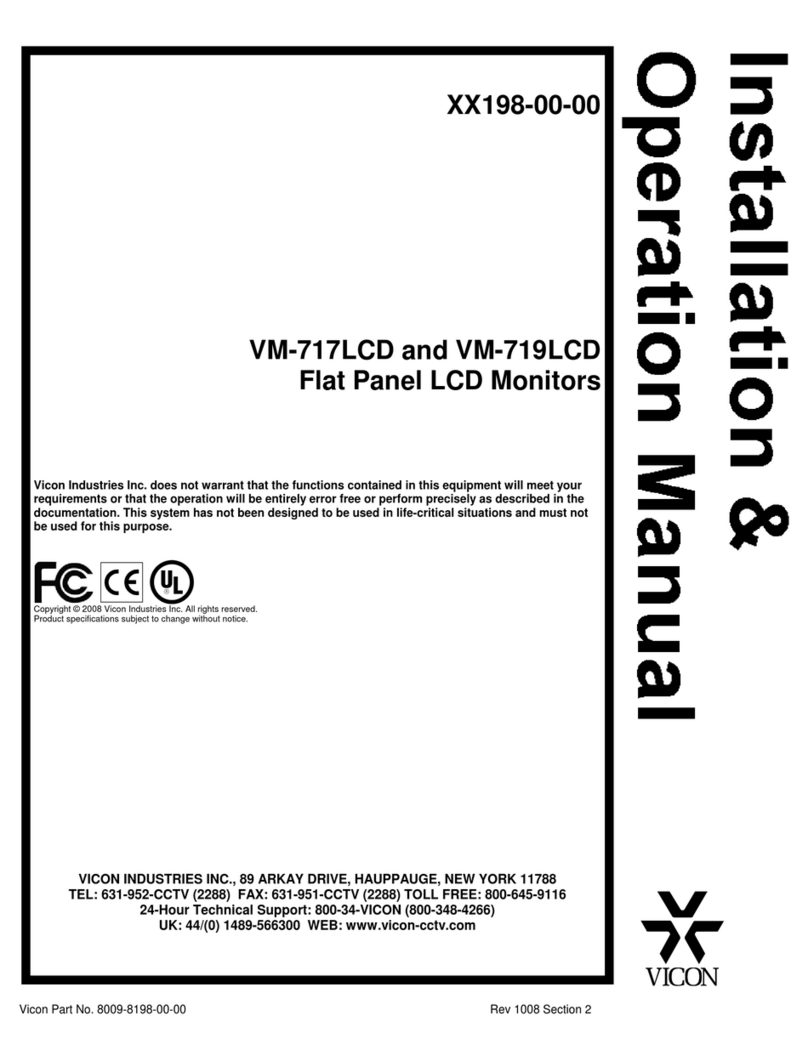 Vicon VM-717LCD Installation and operation manual