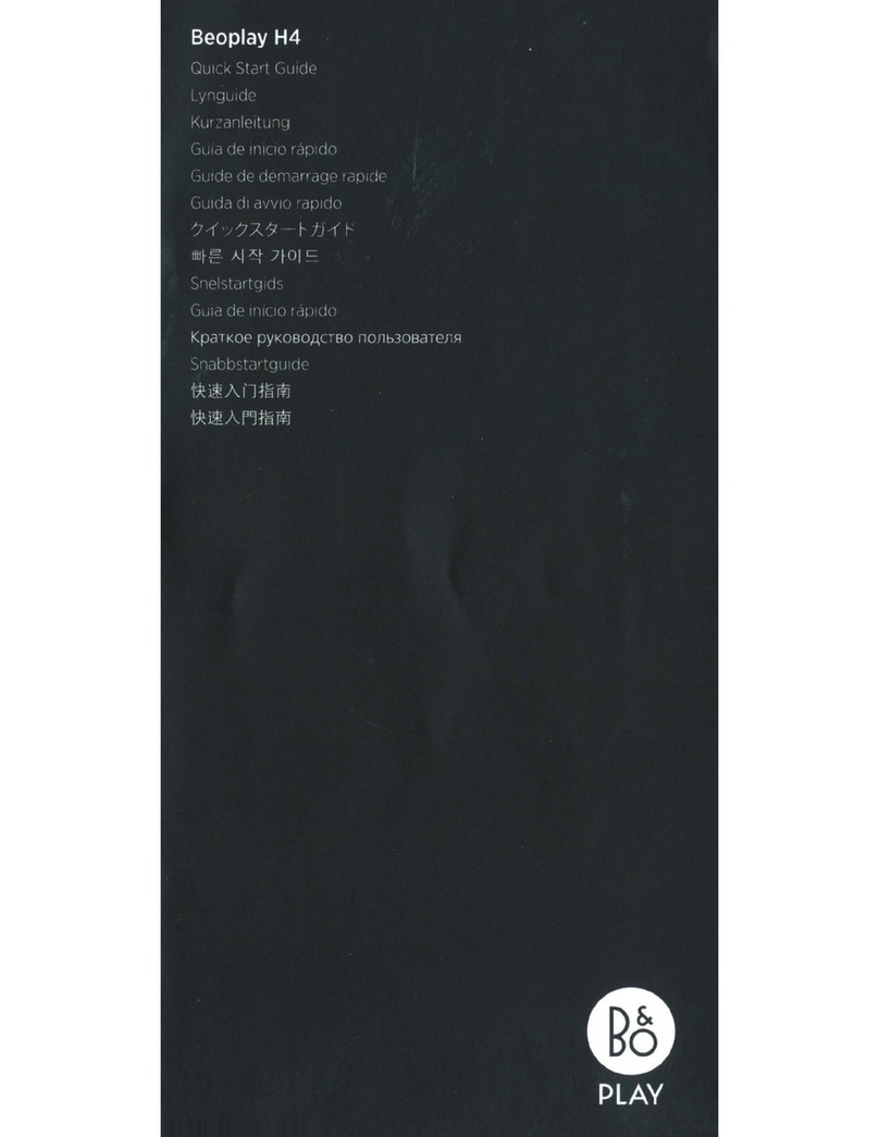 B&O Play Beoplay H4 quick start guide