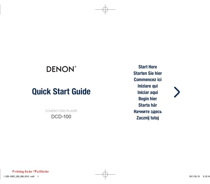 Denon DCD-100 User manual