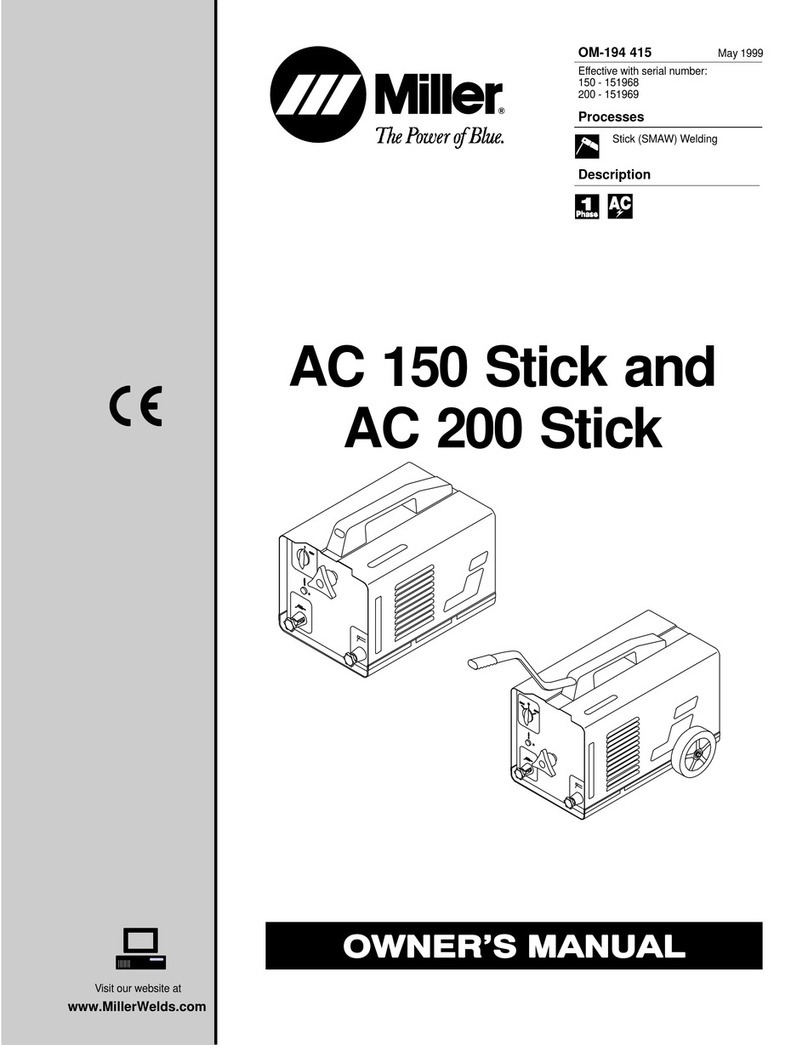 Miller AC 150 Stick User manual