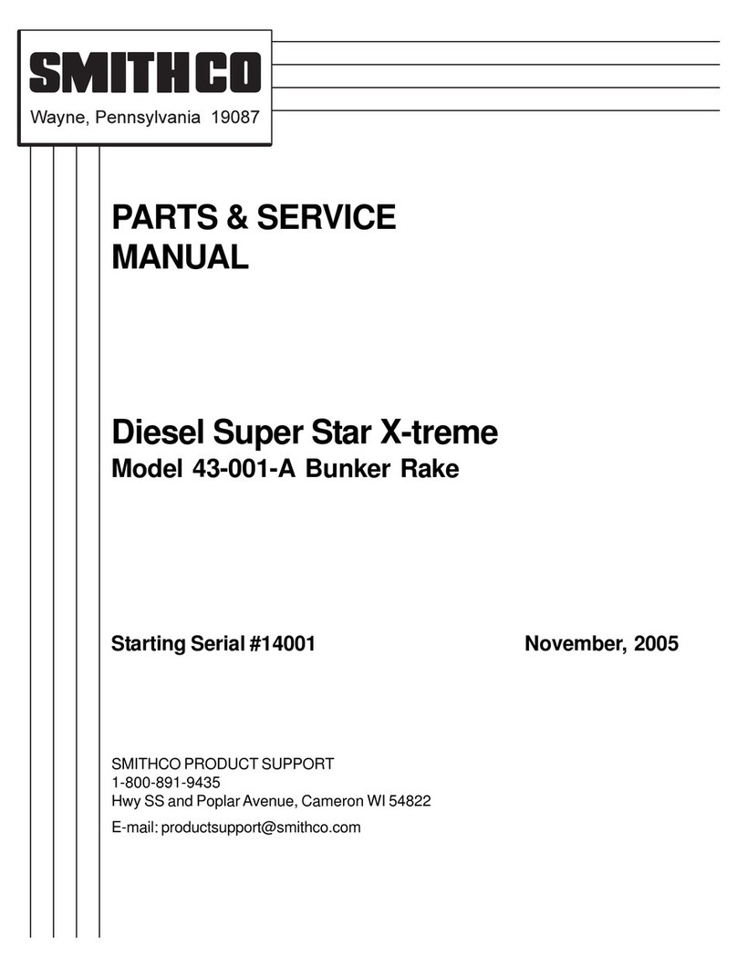 Smithco 43-001-A Bunker Rake Parts & service manual Smithco 43-001-A Bunker Rake Parts & service manual