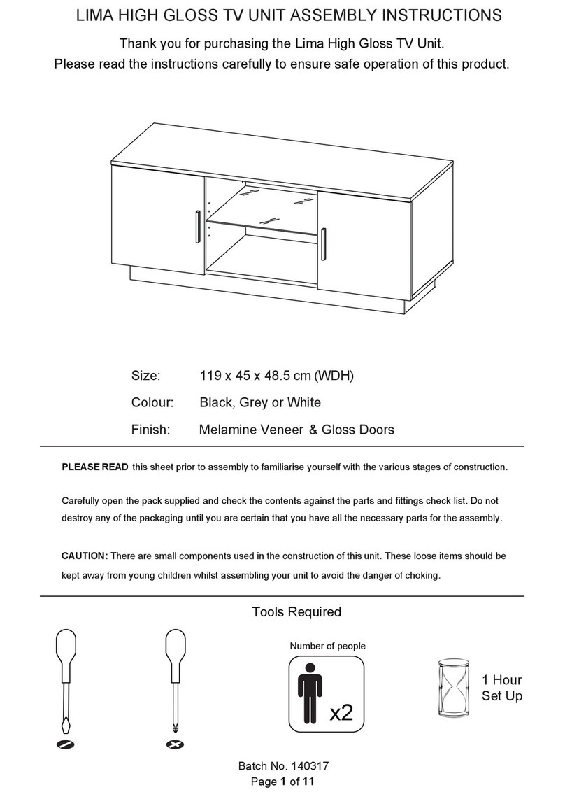 GFW LIMA HIGH GLOSS TV UNIT User manual