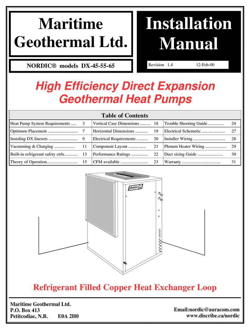 Maritime Geothermal nordic dx-45 User manual