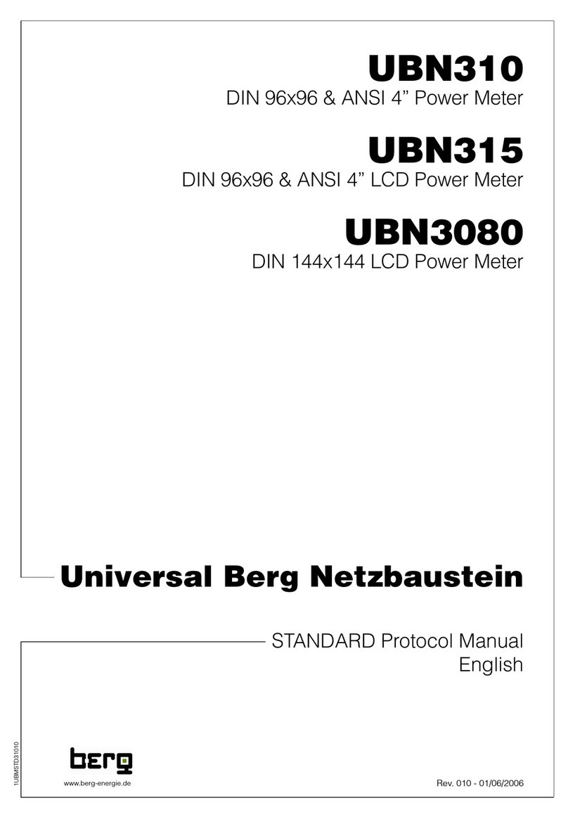 BERG UBN310 Protocol manual