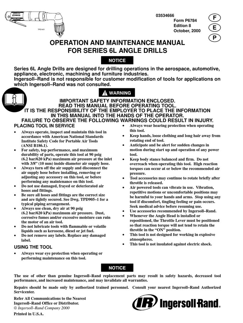 IR Ingersoll Rand 6LH1A1 Operation and maintenance manual