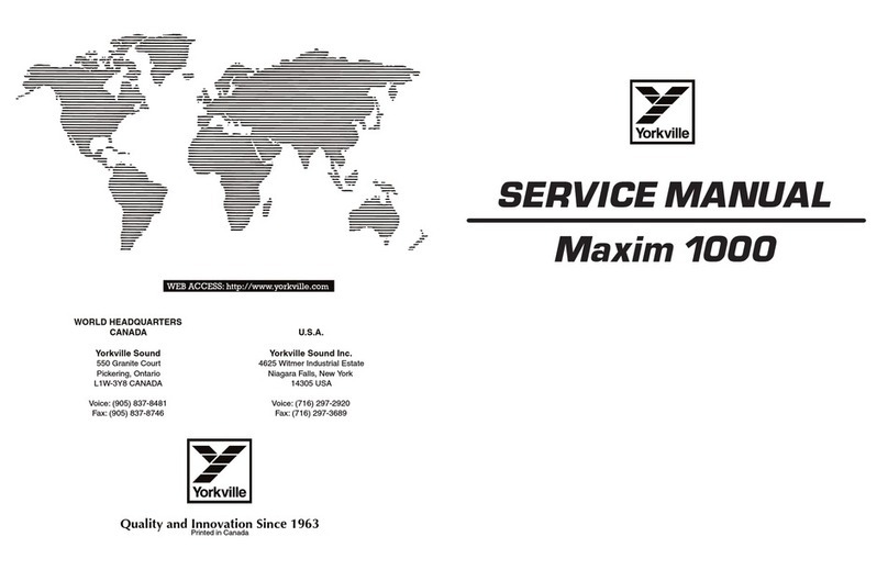 YORKVILLE Maxim 1000 Service manual