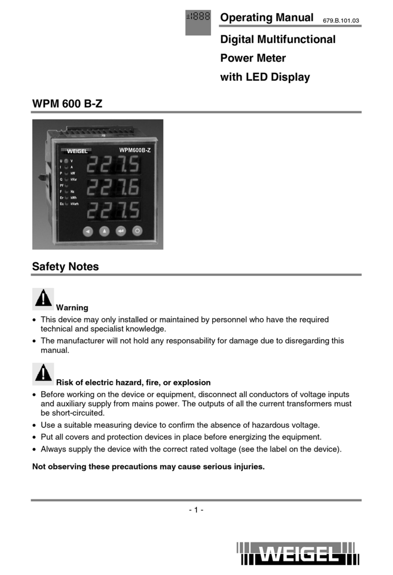 Weigel WPM 600 B-Z operating manual