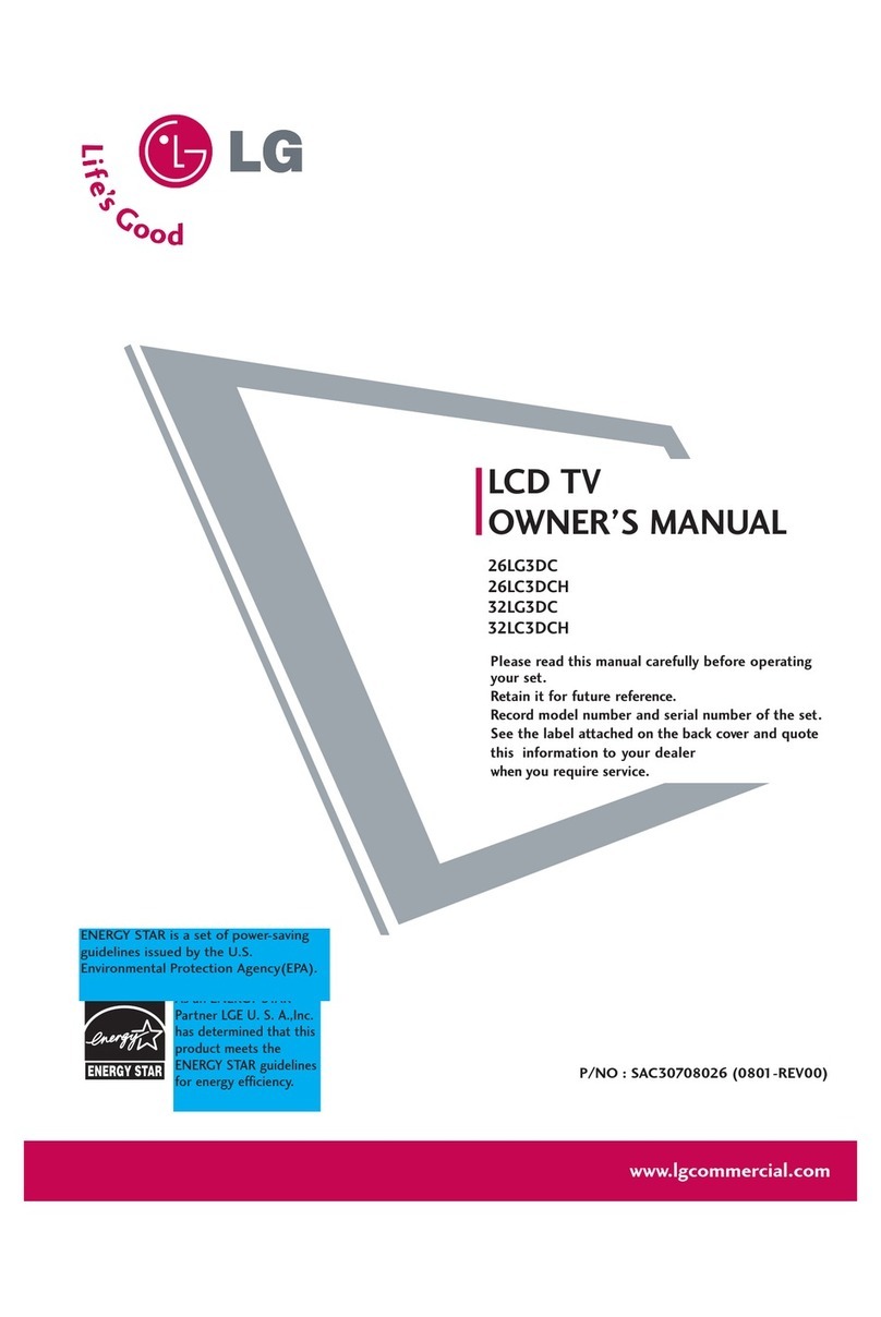 LG 26LG3DC owner's manual