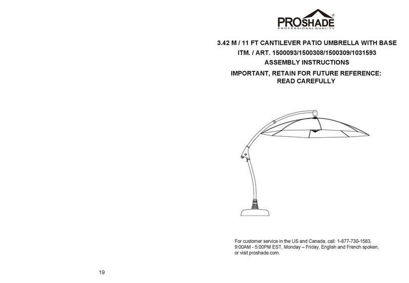 Proshade 1500093 User manual