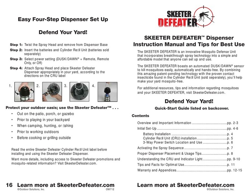 Outdoor Solutions SKEETER DEFEATER instruction manual