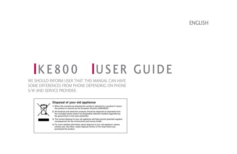 LG Chocolate KE800 User manual