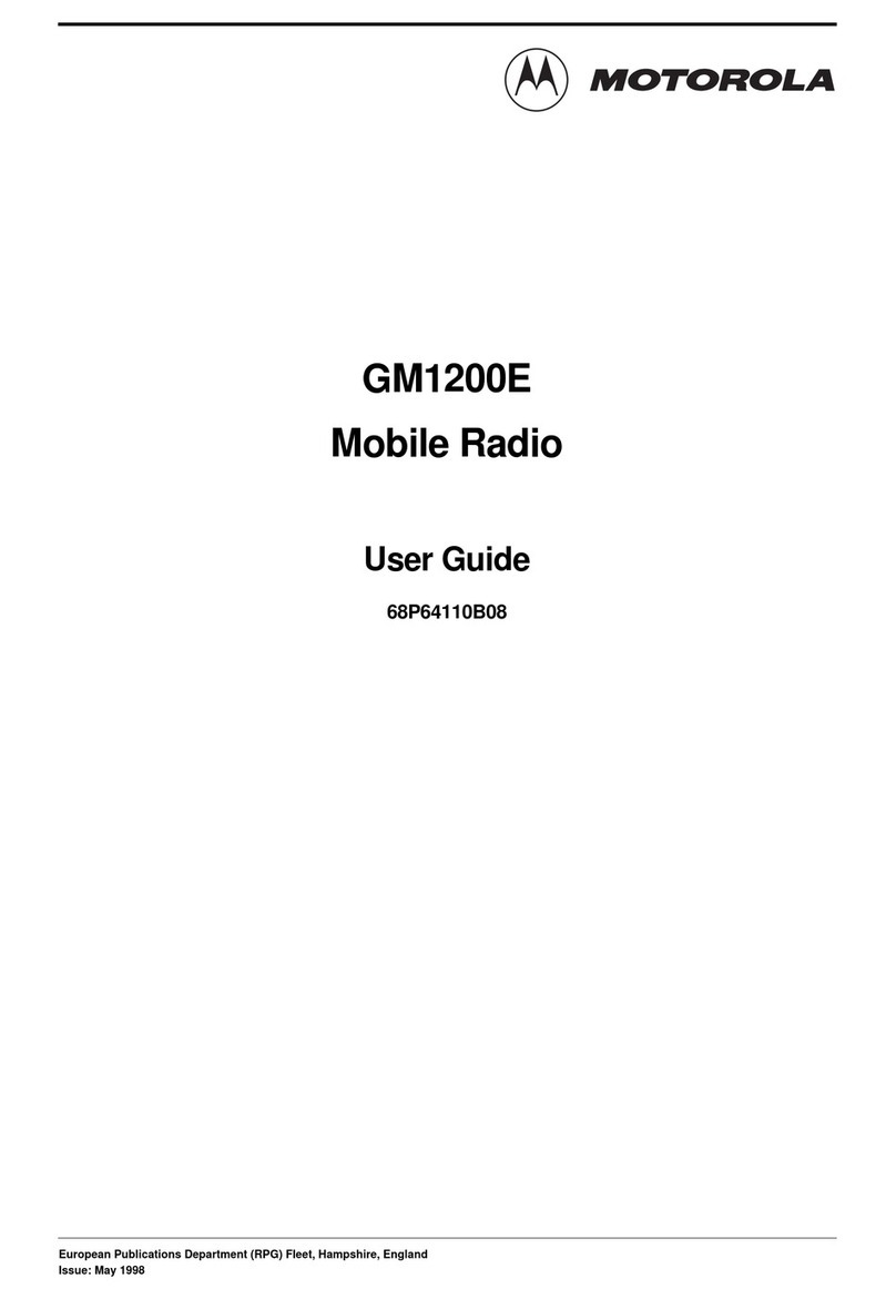Motorola GM1200E User manual Motorola GM1200E User manual