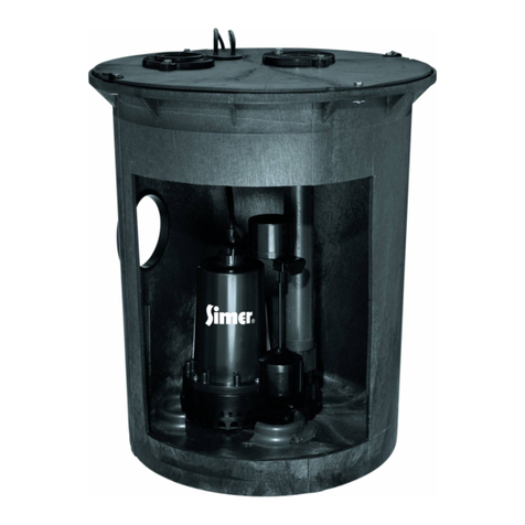Simer 3985C Installation, operation & parts