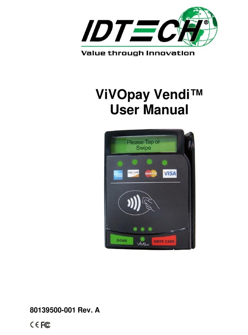 IDTECH ViVOpay Vendi User manual