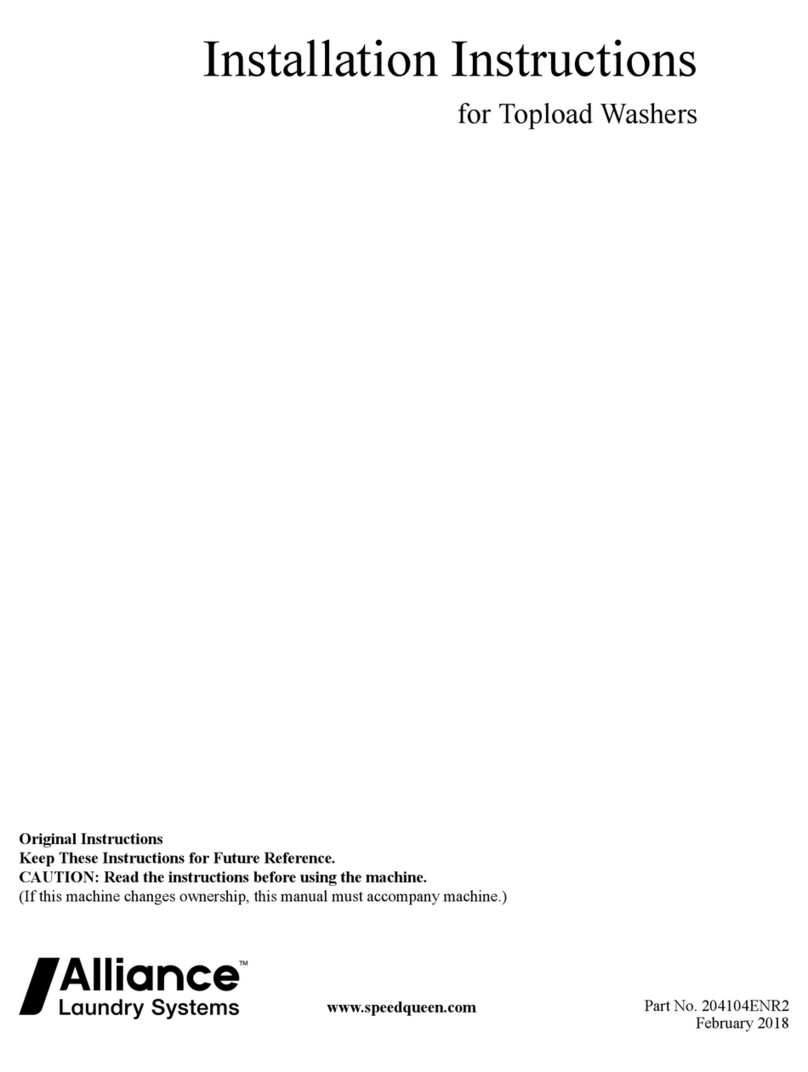 Alliance Laundry Systems TR5000WN User manual