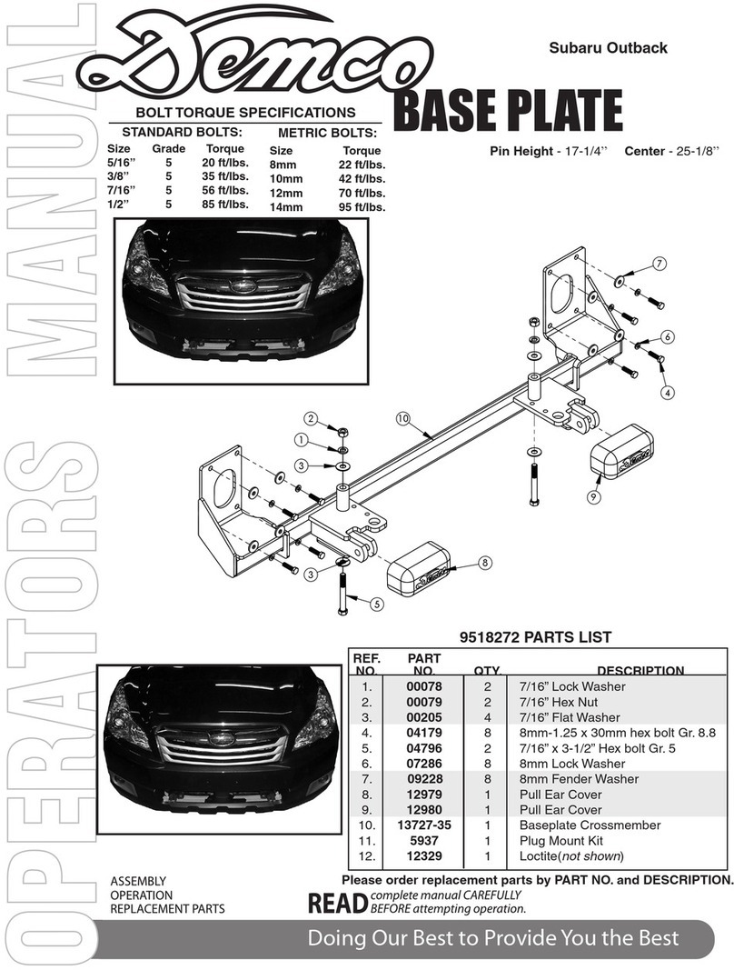 Demco BASE PLATE User manual