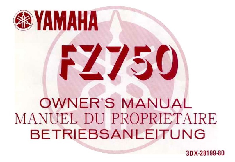 Yamaha FZ750 1987 owner's manual