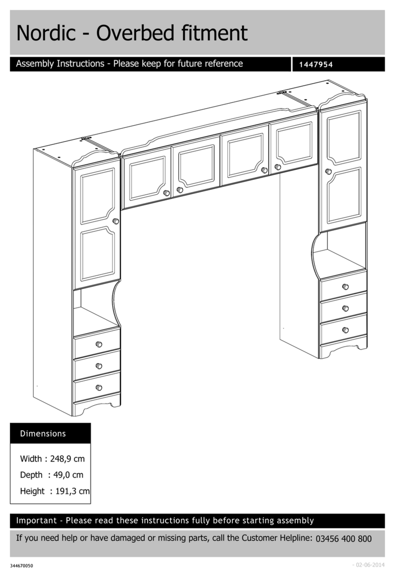 Home Nordic Overbed Fitment Assembly instructions