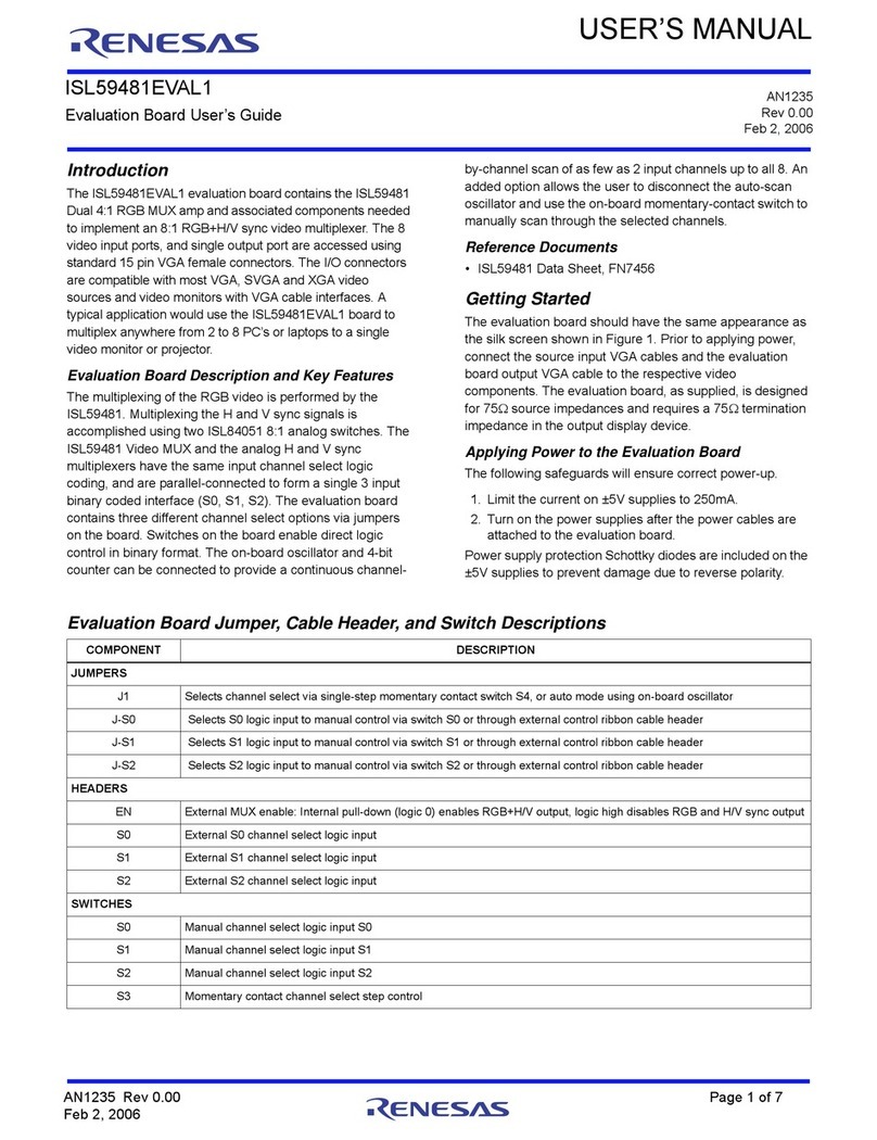 Renesas ISL59481EVAL1 user manual