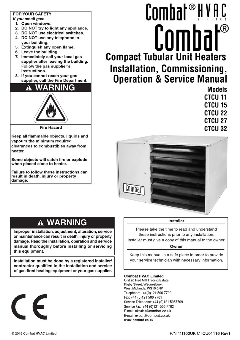 Combat HVAC Limited Combat CTCU 11 Operation & service manual