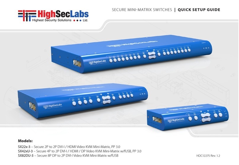 High Sec Labs Mini-Matrix SX22D-3 User manual