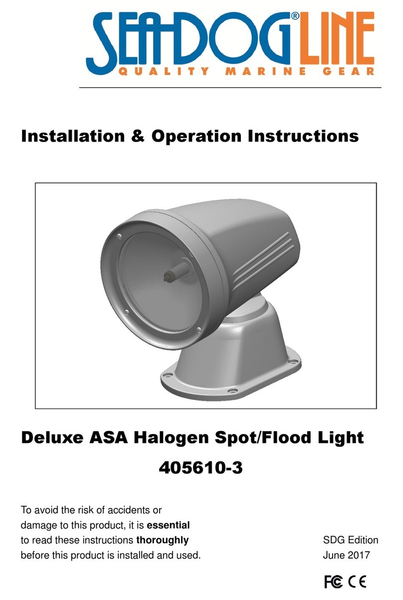 Sea-Dog Deluxe ASA Halogen Spot/Flood Light Installation & operation instructions