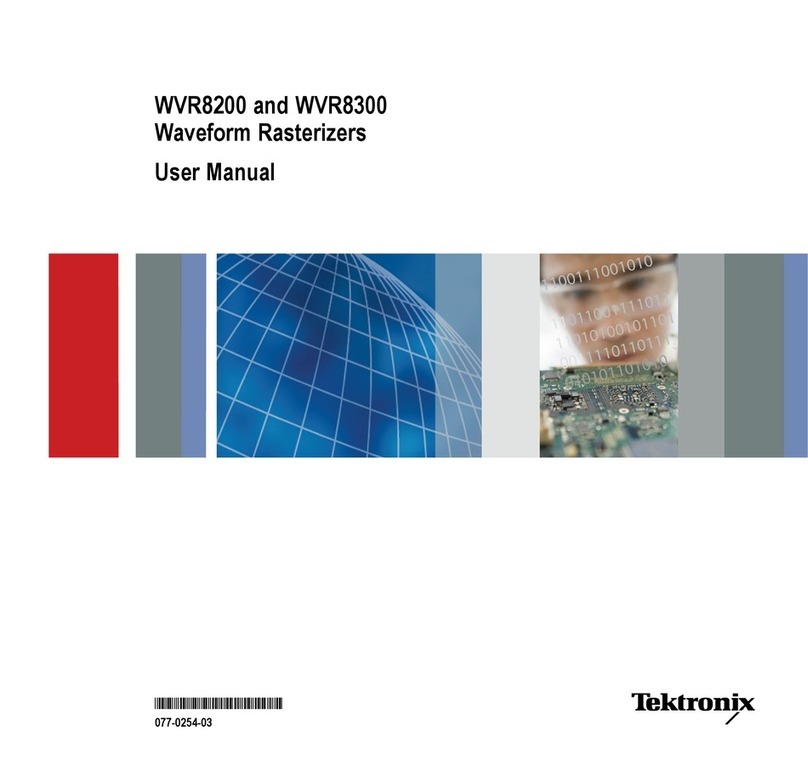 Tektronix WVR8200 User manual